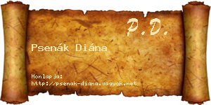 Psenák Diána névjegykártya